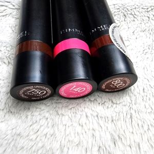 (3) Rimmel London LOT Lipstick Lasting Finish